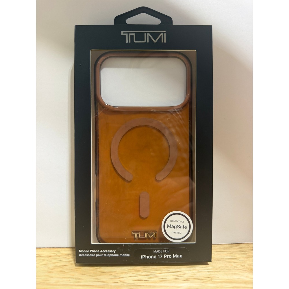 Tumi iPhone 17 Pro Max Case Brown MagSafe Compatible Slim Protective Cover NEW